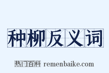 种柳反义词是什么意思的图片